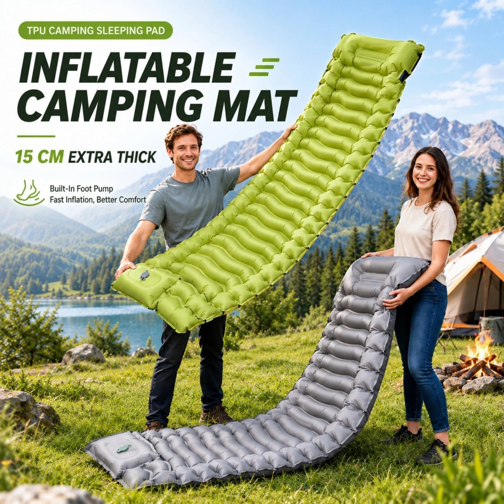 Outdoor Camping Rugs - Materassino da Campeggio Gonfiabile, Materasso Gonfiabile
