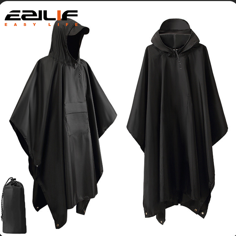 Camping Rain Poncho - Impermeabile Militare 3 in 1 per