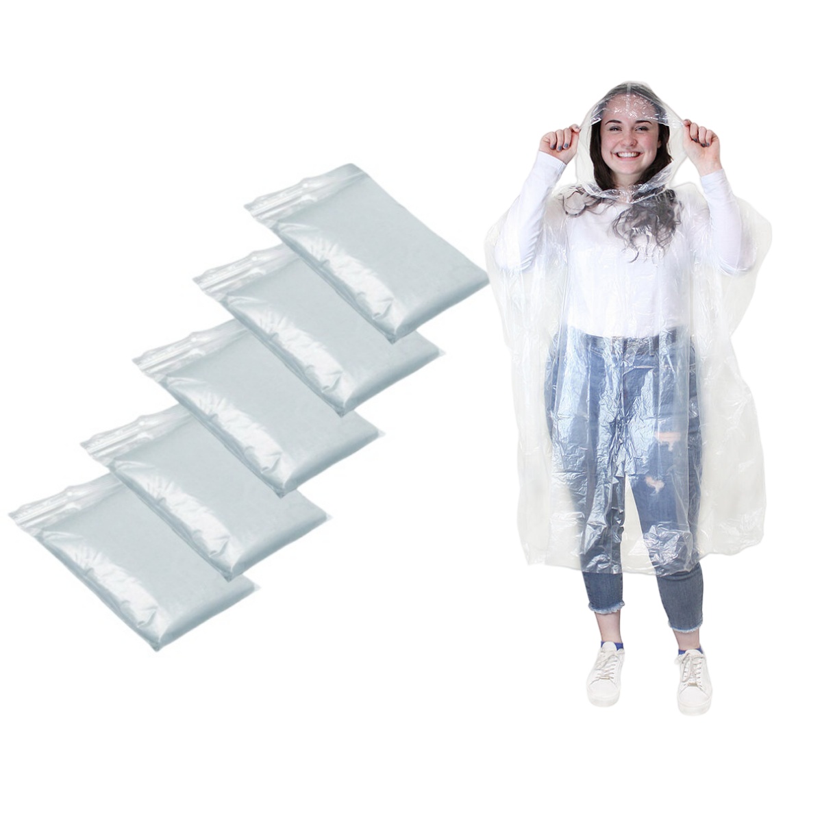 Camping Rain Poncho - 12 pezzi impermeabile usa e getta