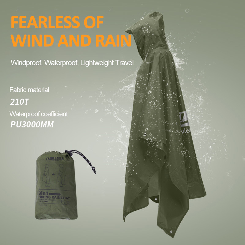 Impermeabile da esterno 3 in 1 - Camping Rain Poncho recensione e prezzo