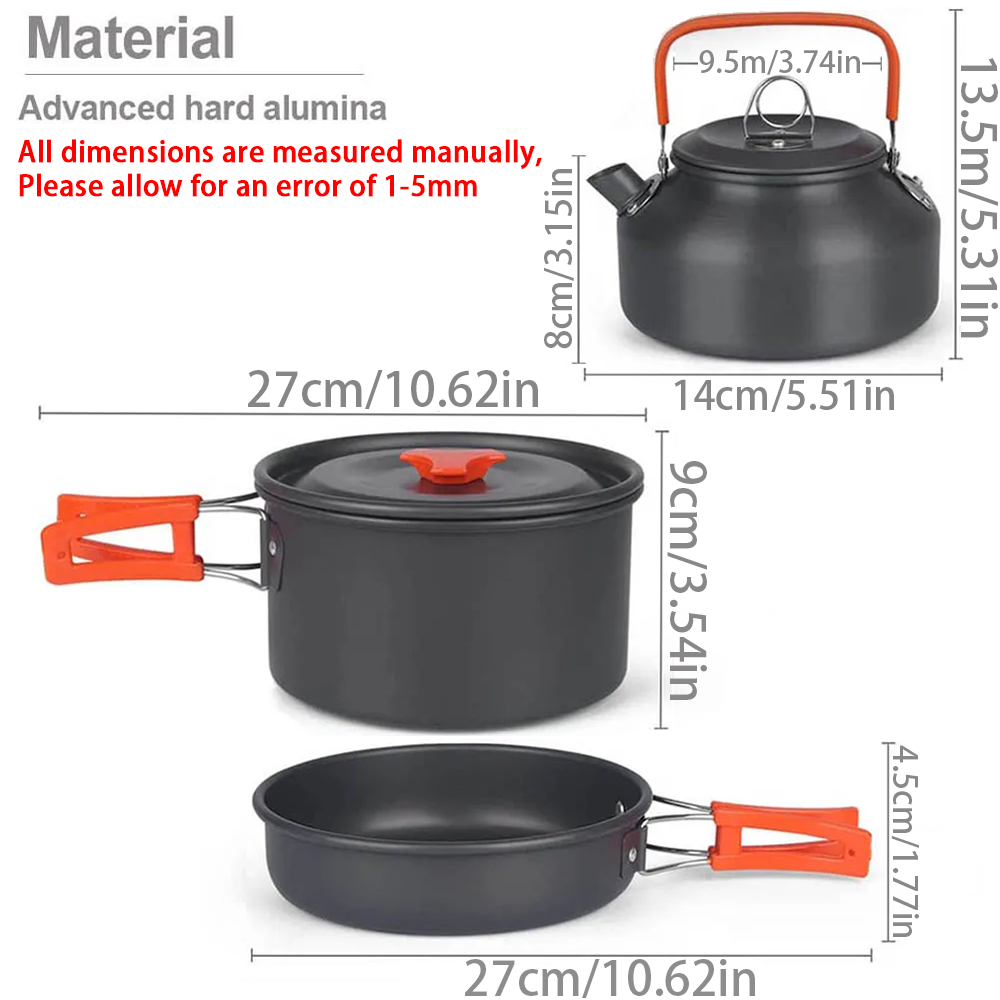 1 pz/1 set kit di pentole da c - Outdoor Camping Dining Set recensione e prezzo
