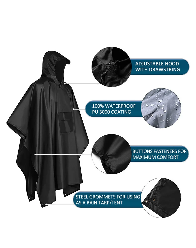 2026 Per Campeggio ed Escursio - Camping Rain Poncho recensione e prezzo