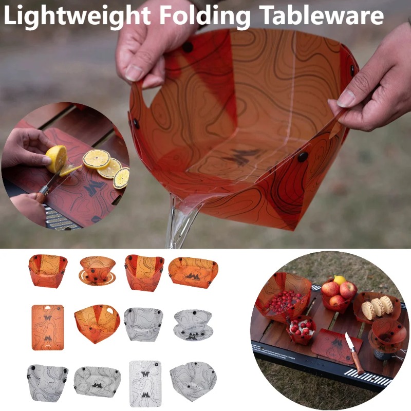 Stoviglie da campeggio pieghev - Outdoor Camping Dining Set recensione e prezzo